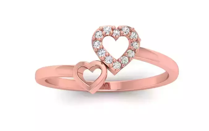 Solitaire Wedding Engagement Women Heart Ring
