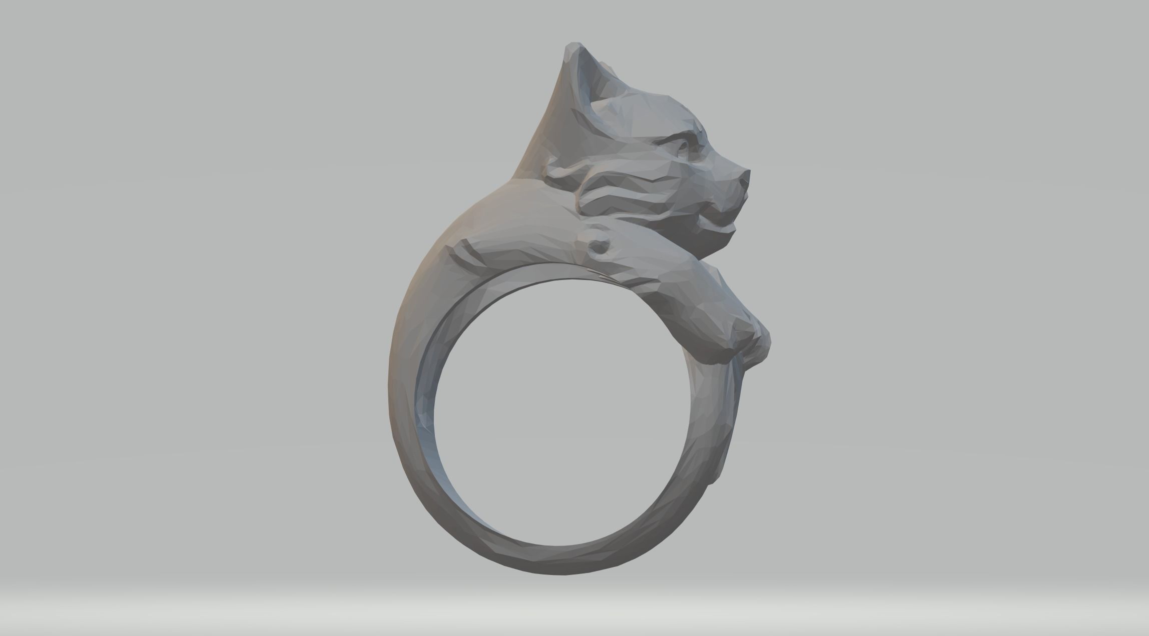 Cat Ring 3D Model 3D print model_1