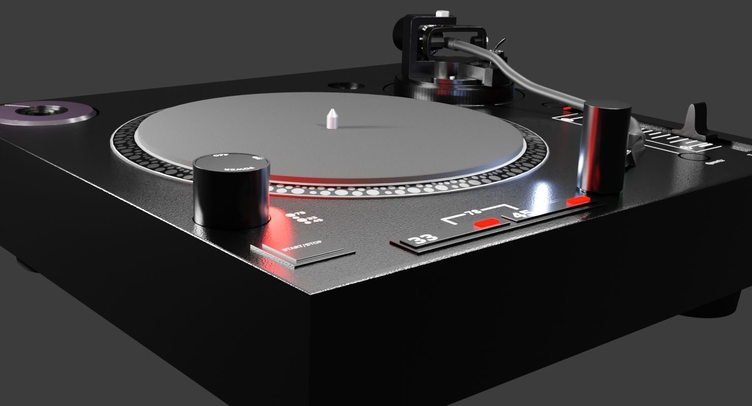 Fully Automatic Stereo Turntable System Black by Audio-Technica 3D model_3