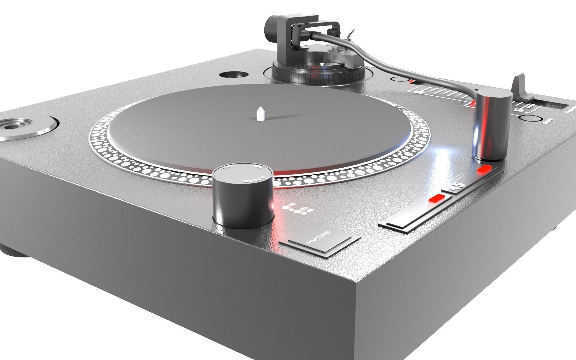 Fully Automatic Stereo Turntable System Black by Audio-Technica 3D model_9