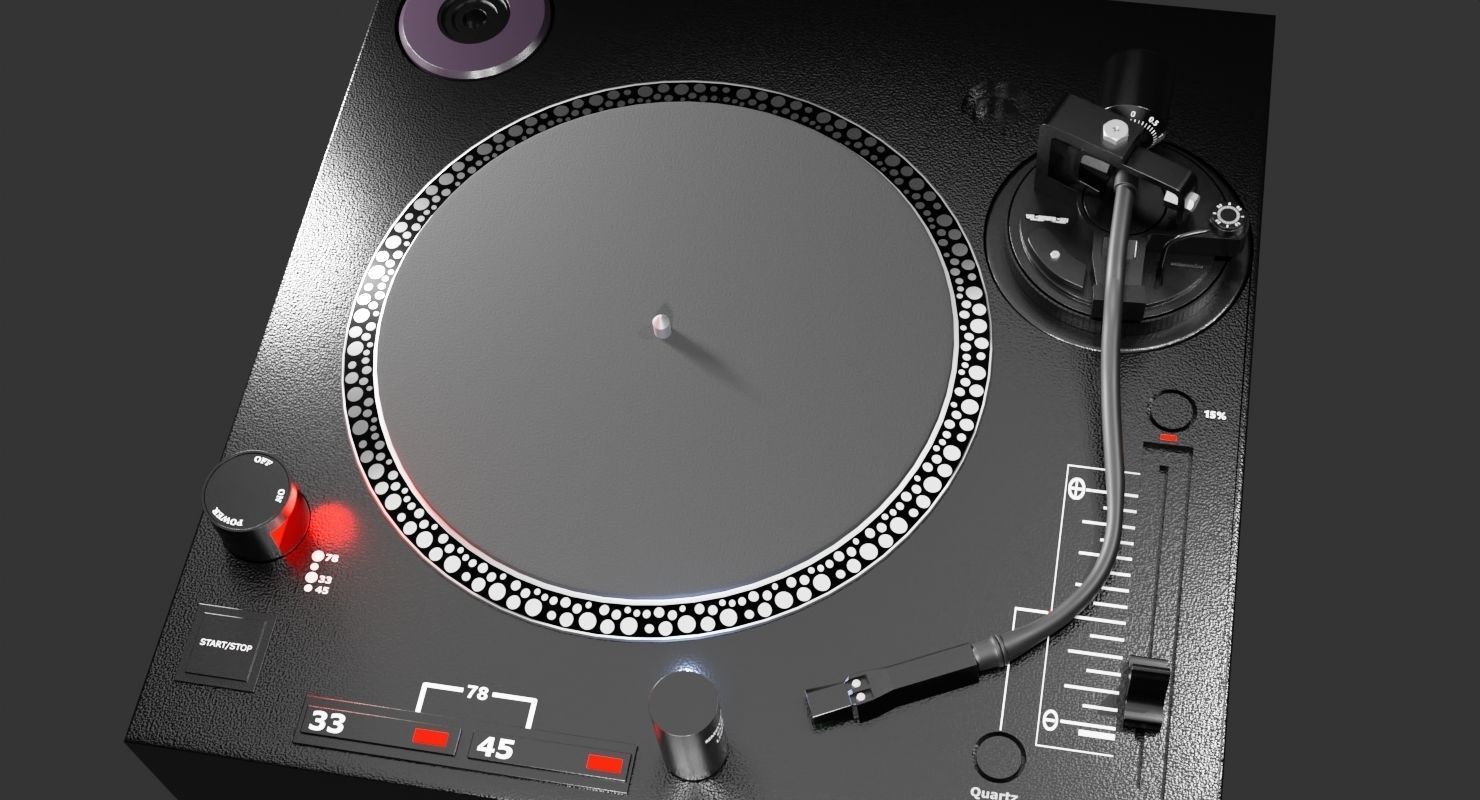 Fully Automatic Stereo Turntable System Black by Audio-Technica 3D model_8