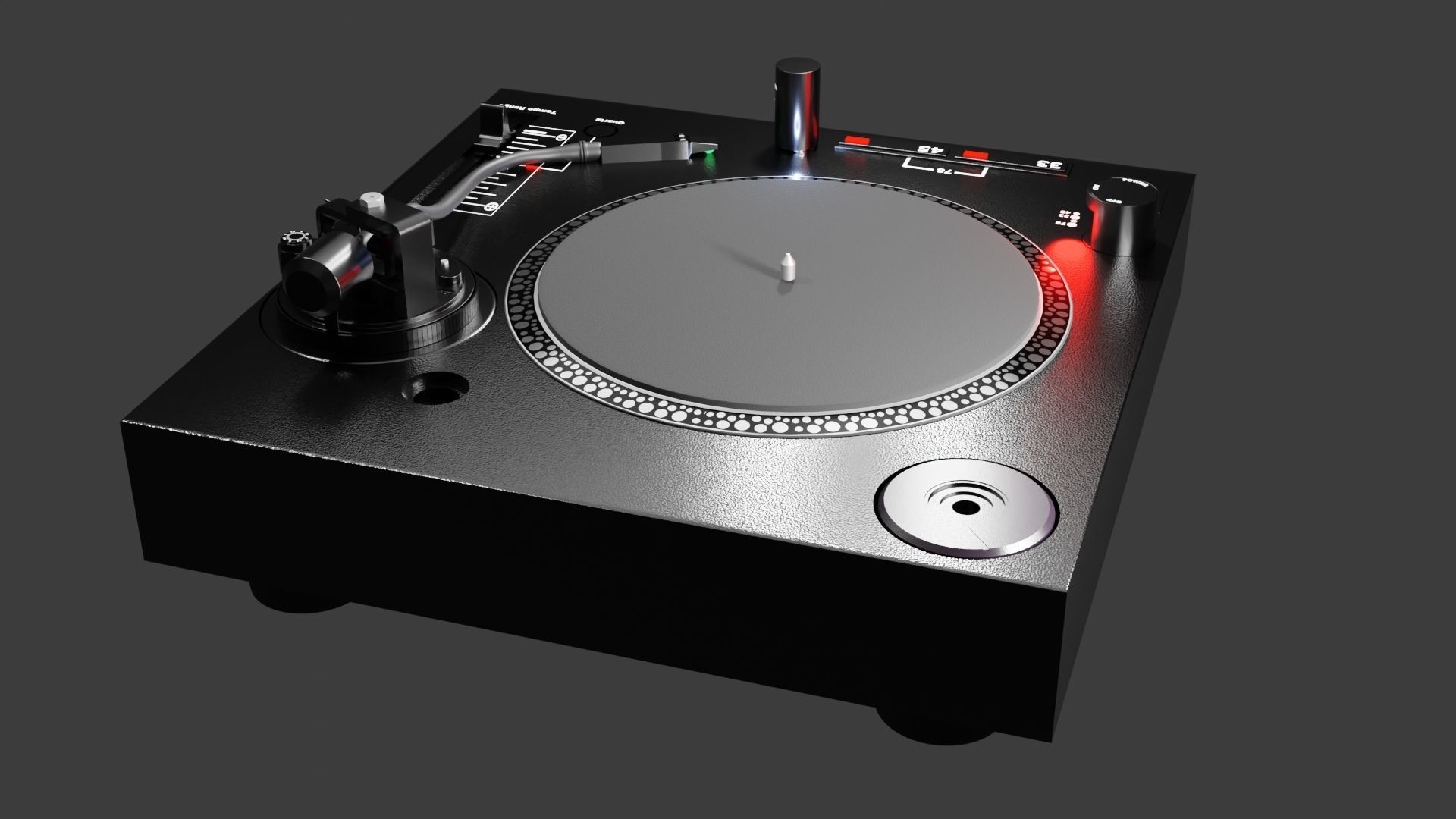 Fully Automatic Stereo Turntable System Black by Audio-Technica 3D model_1