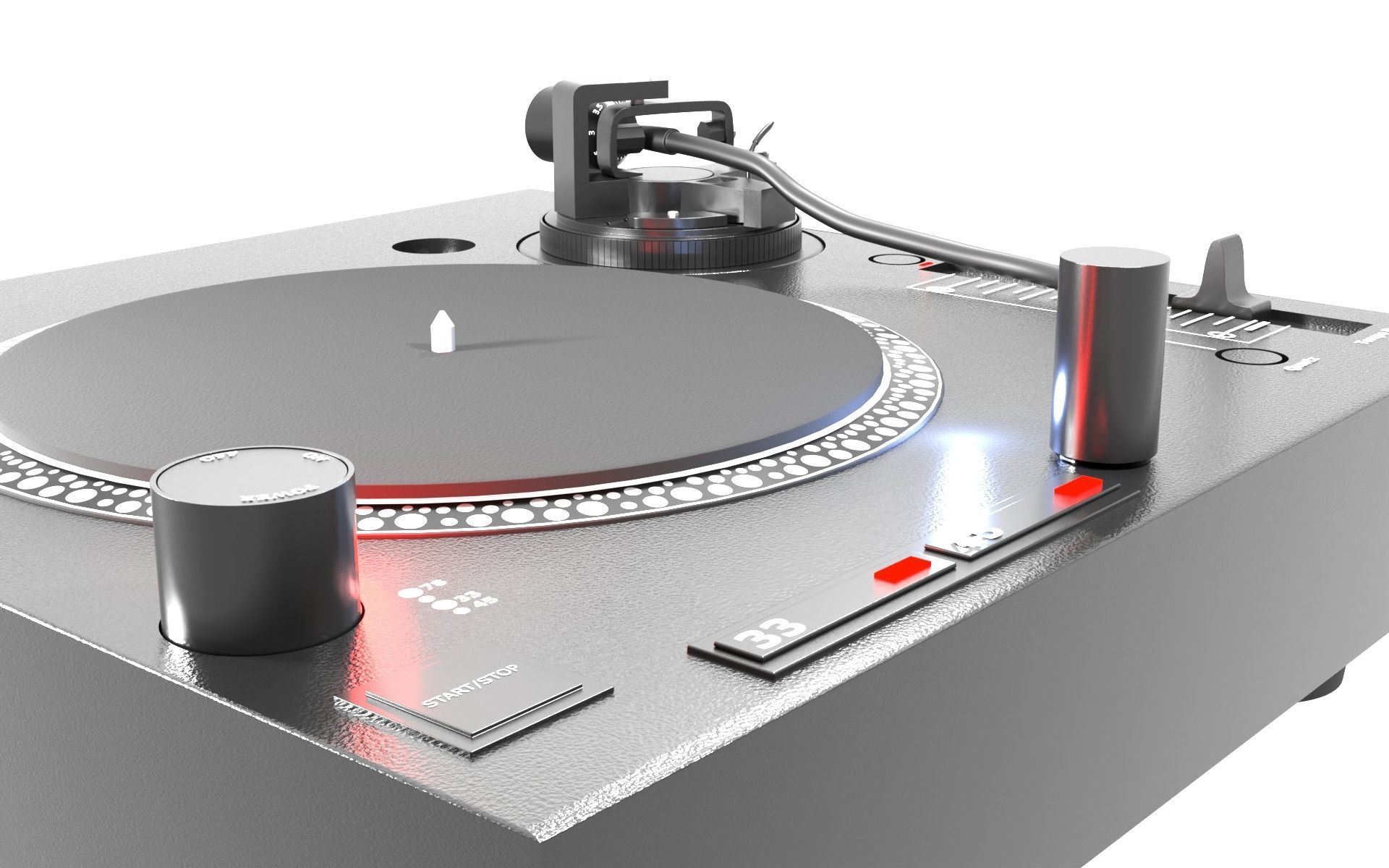 Fully Automatic Stereo Turntable System Black by Audio-Technica 3D model_10