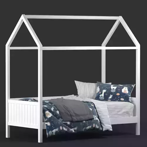 bed-house house bed with bedding