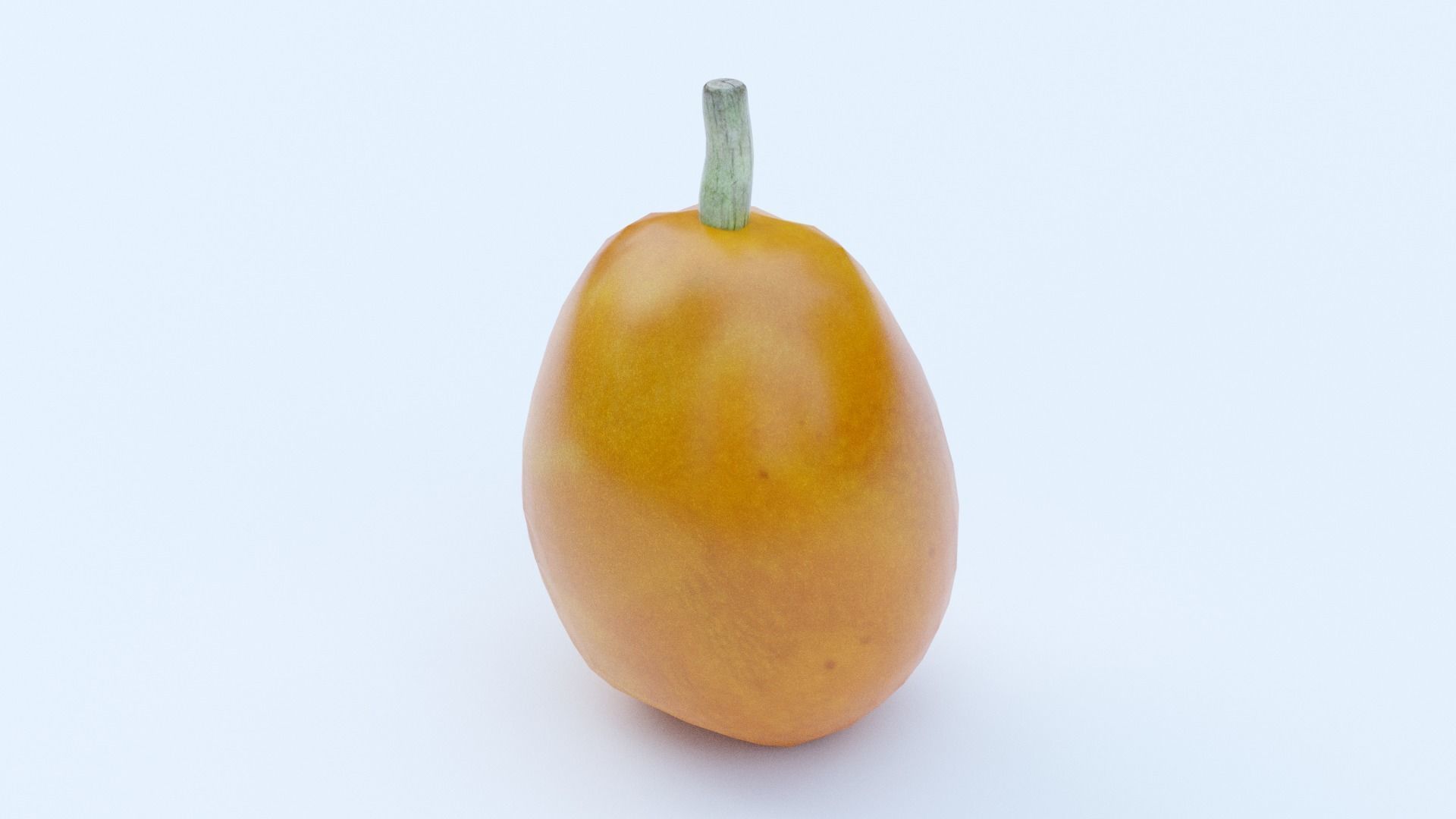 Medlar orange fruit Low-poly 3D model_1
