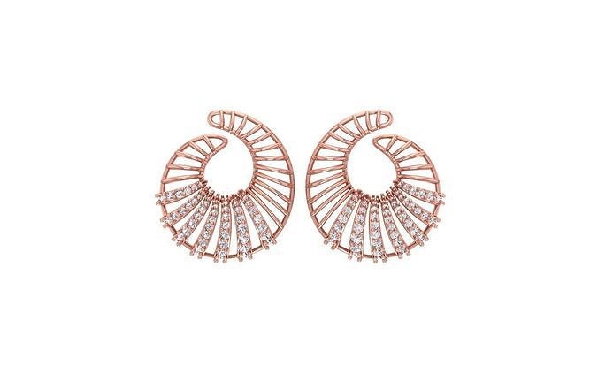 Women Solitaire Earring 3dm STL OBJ FBX Render Details 3D print model
