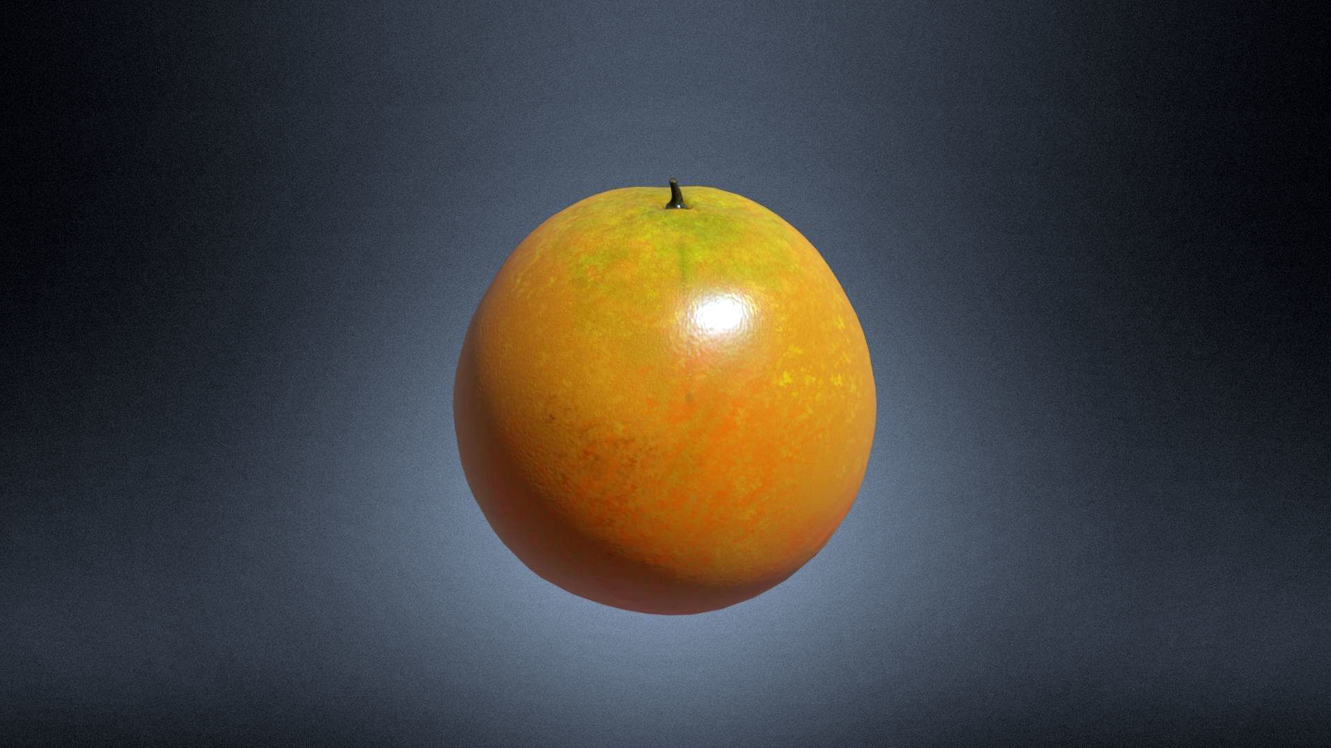 Orange mango Low-poly 3D model_1