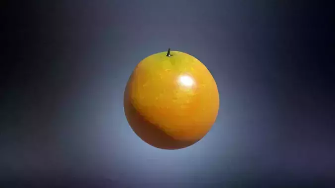 Orange mango Low-poly 3D model