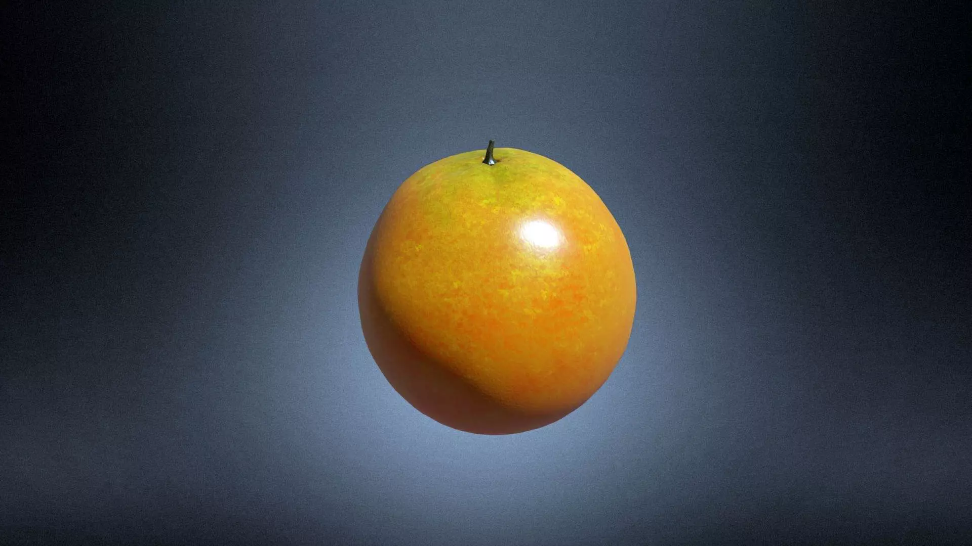 Orange mango Low-poly 3D model_0