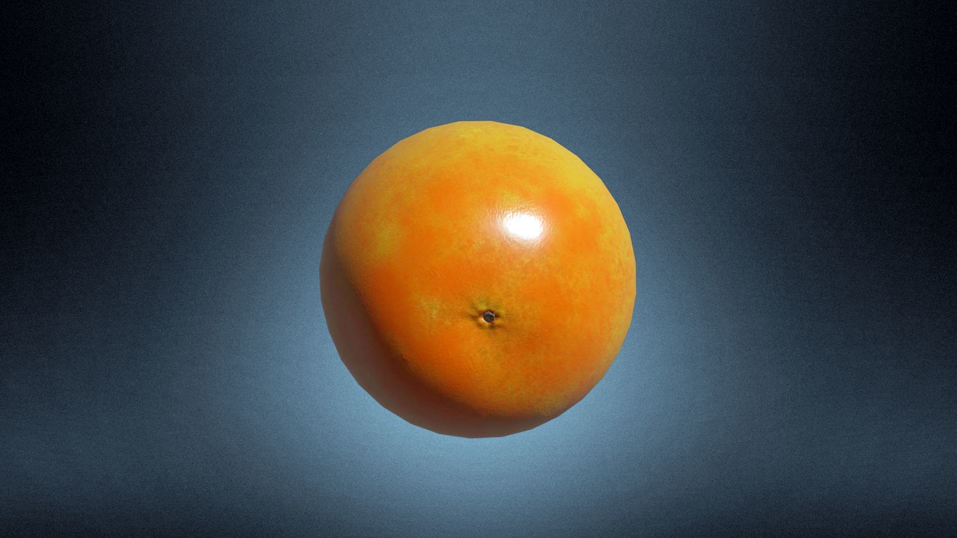 Orange mango Low-poly 3D model_2