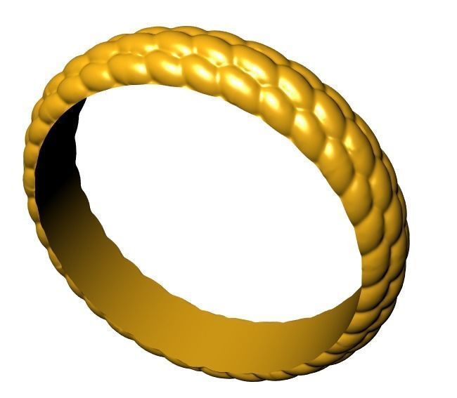 Snake Skin ring  3D print model_4