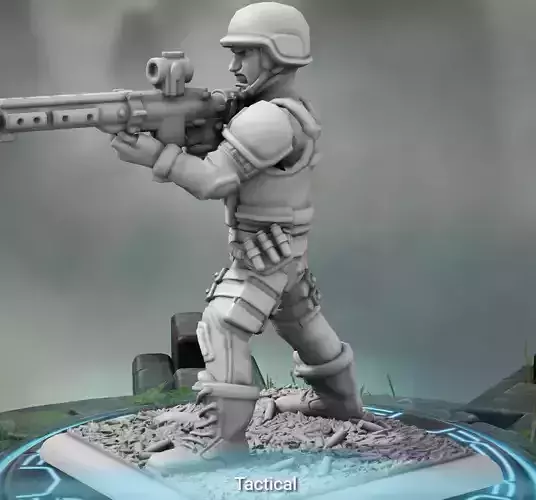 Tactical Shooter Standing 3D model