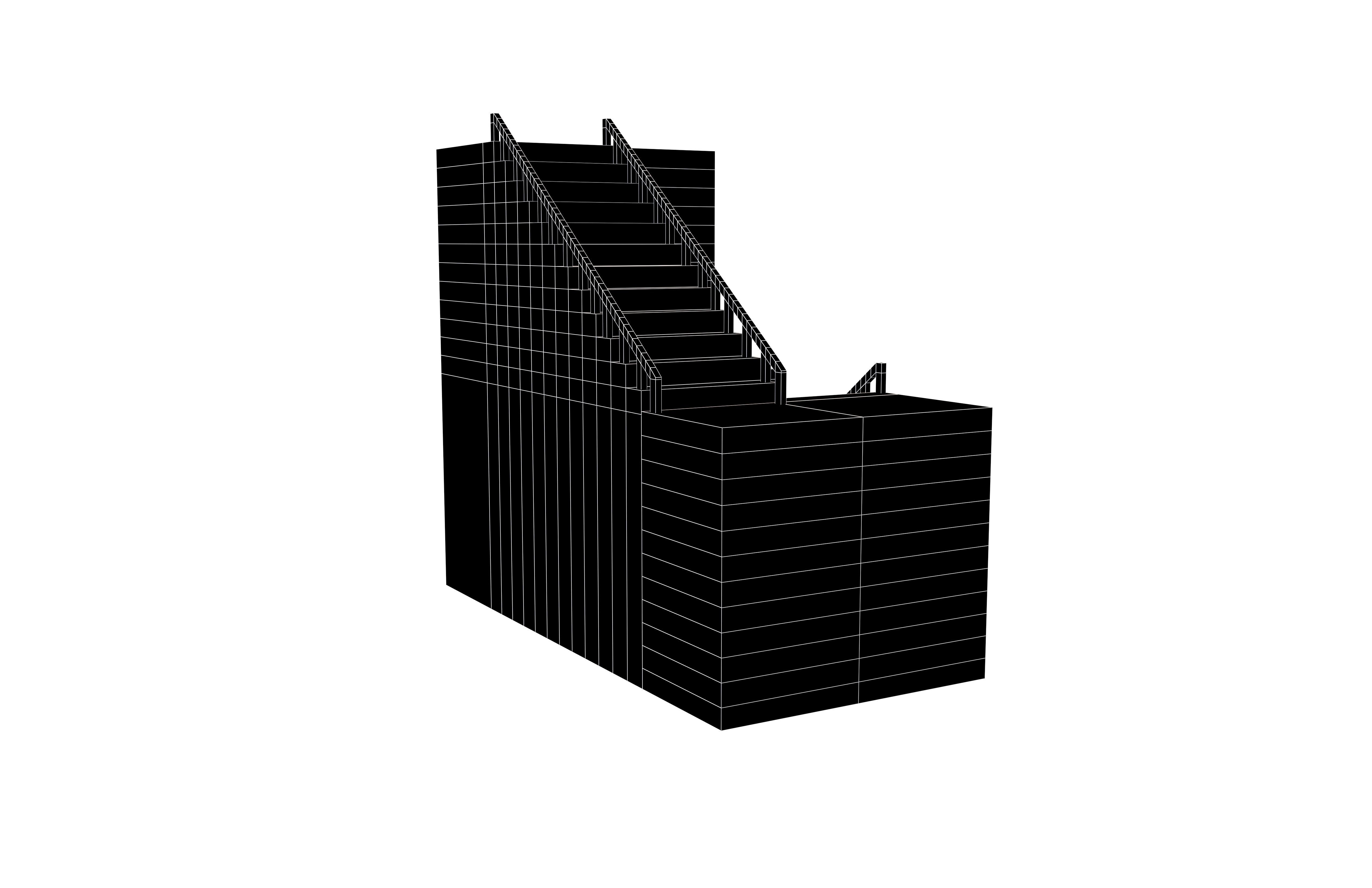 Stairs V1 002 Low-poly 3D model_5