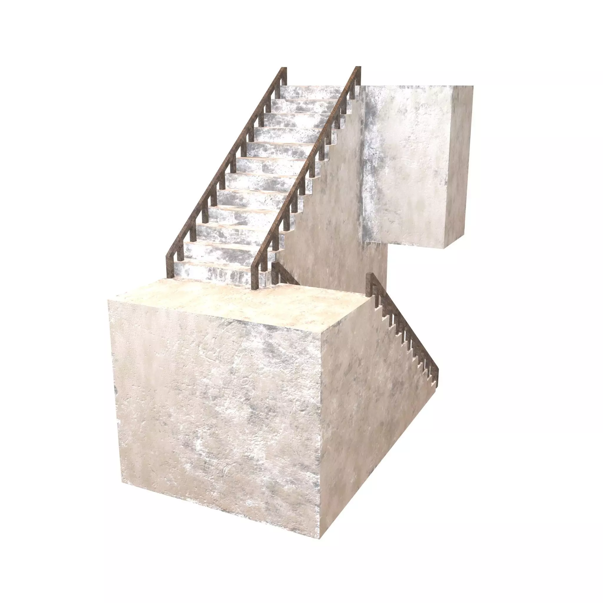 Stairs V1 002 Low-poly 3D model_0