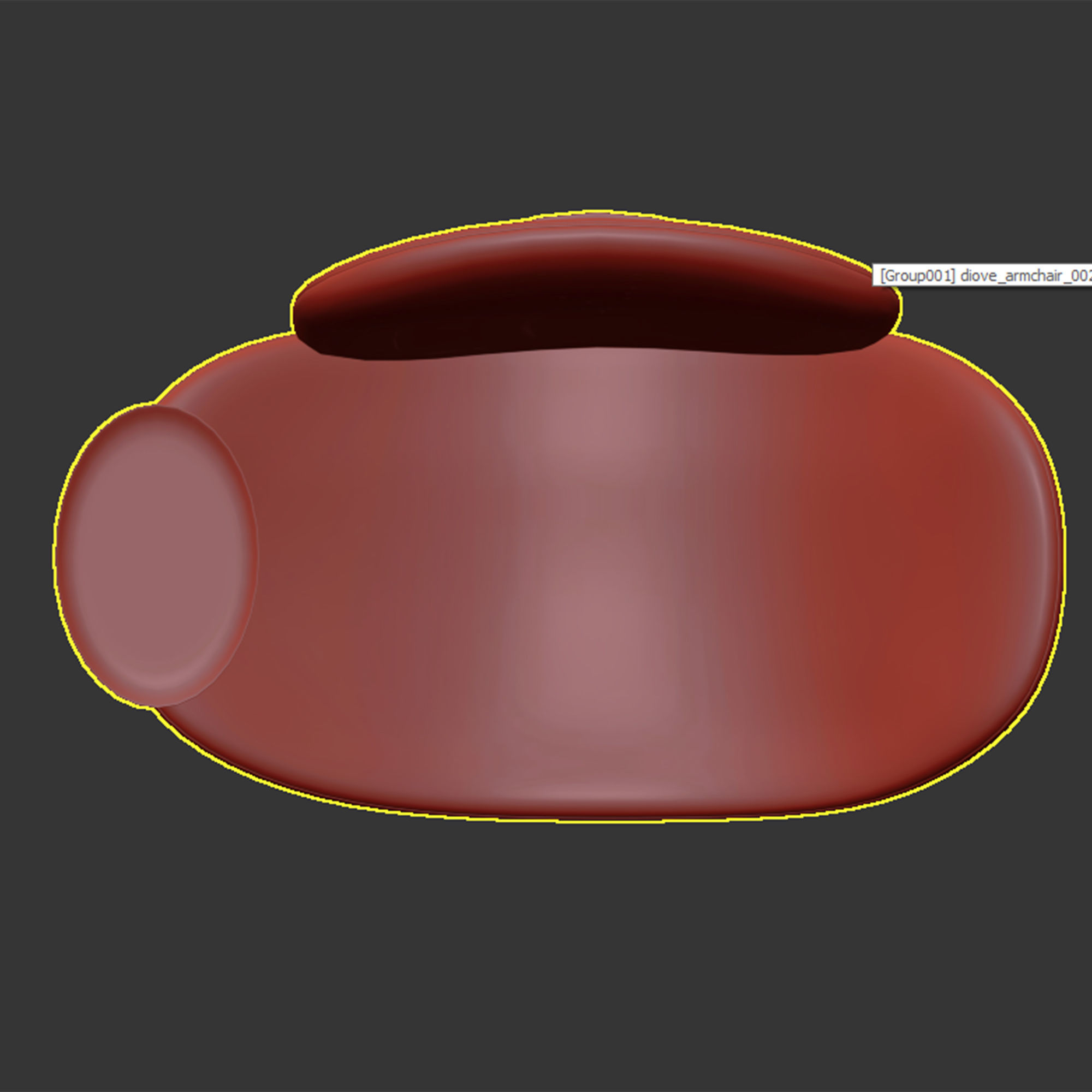 Diove armchair by natuzzi 3D model_7