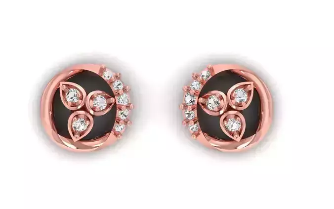 Women Stud Earrings 3dm STL OBJ FBX Renders Details