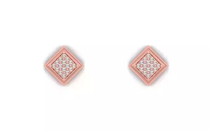 Women Stud Earrings 3dm STL OBJ FBX Renders Details
