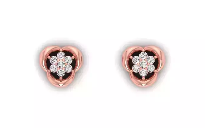 Women Stud Earrings 3dm STL OBJ FBX Renders Details
