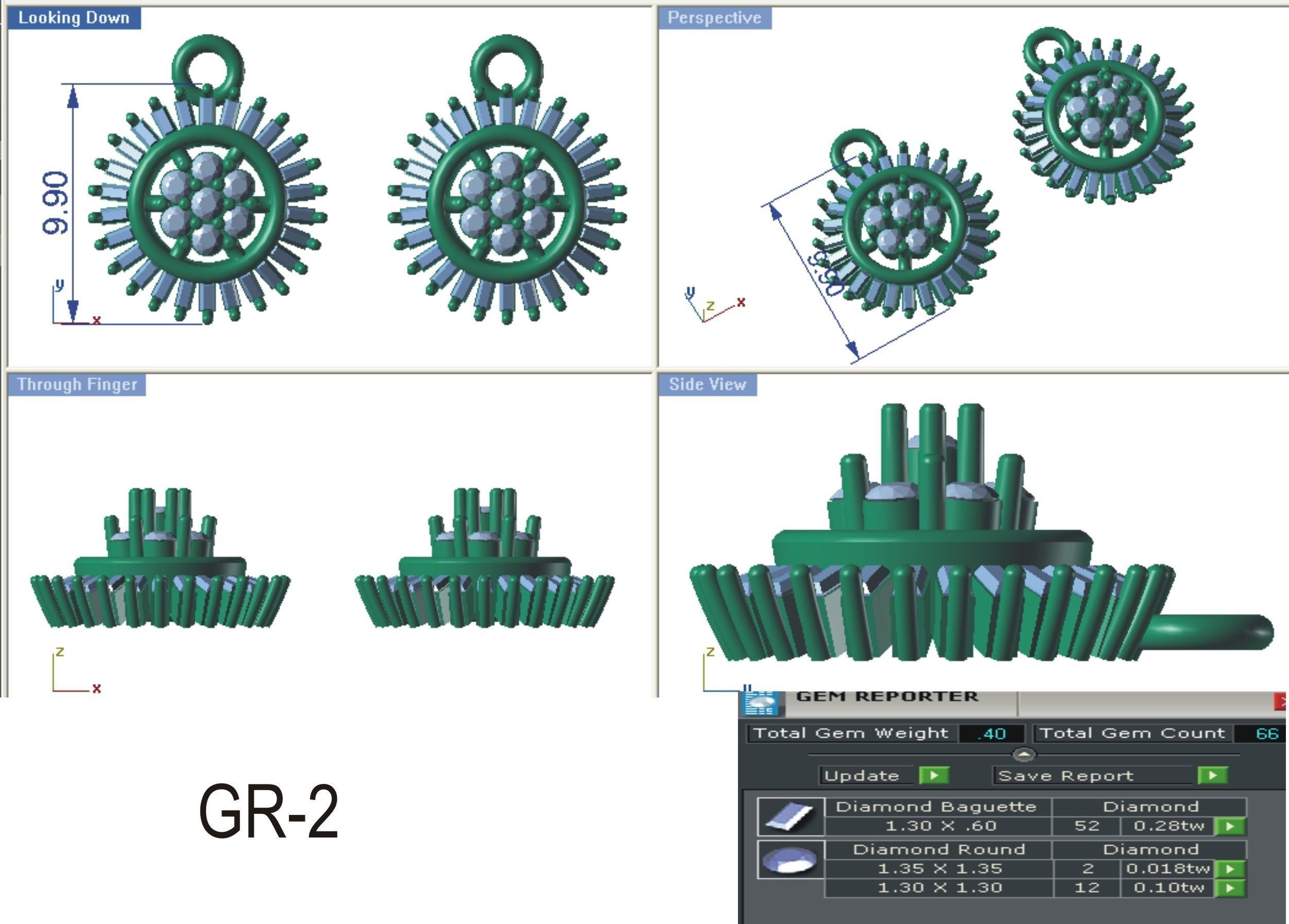 Women Solitaire Earring 3dm STL OBJ FBX Render Details 3D print model_3