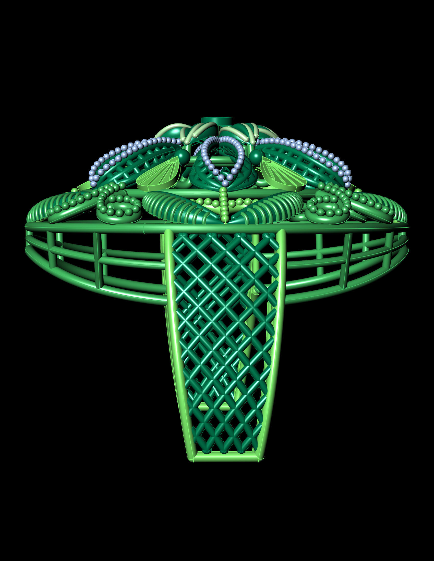 Traditional Indian Katak Ring - 3D Print File 3D print model_2