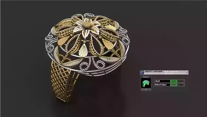 Traditional Indian Katak Ring - 3D Print File