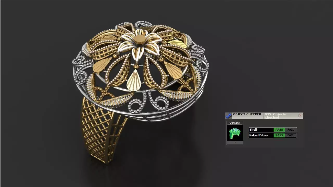 Traditional Indian Katak Ring - 3D Print File 3D print model_0