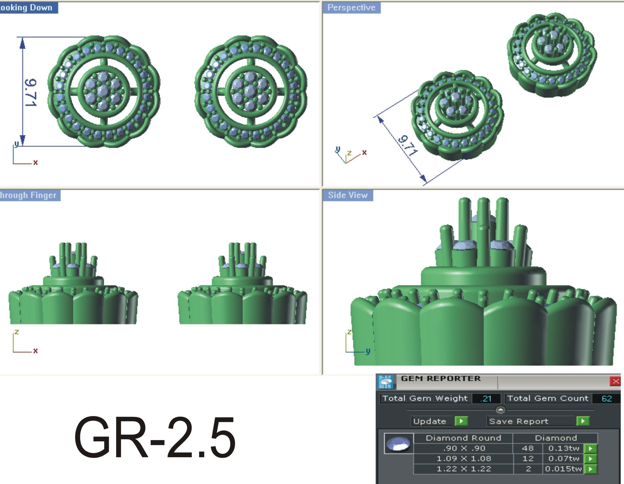 Women Stud Earrings 3dm STL OBJ FBX Renders Details 3D print model_3