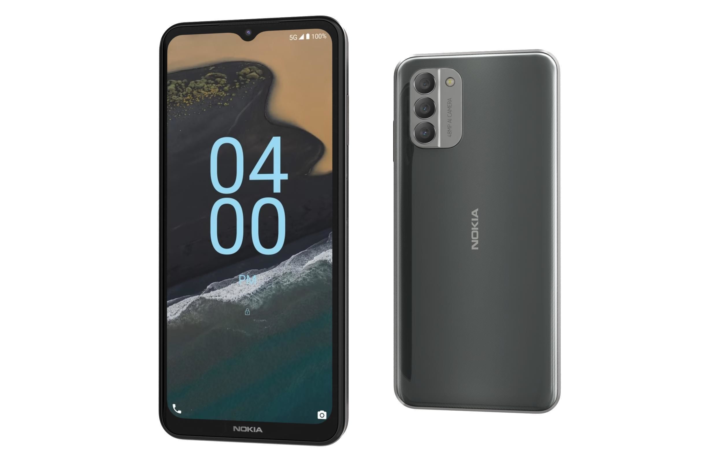 Nokia G400 5G Meteor Grey Low-poly 3D model_6