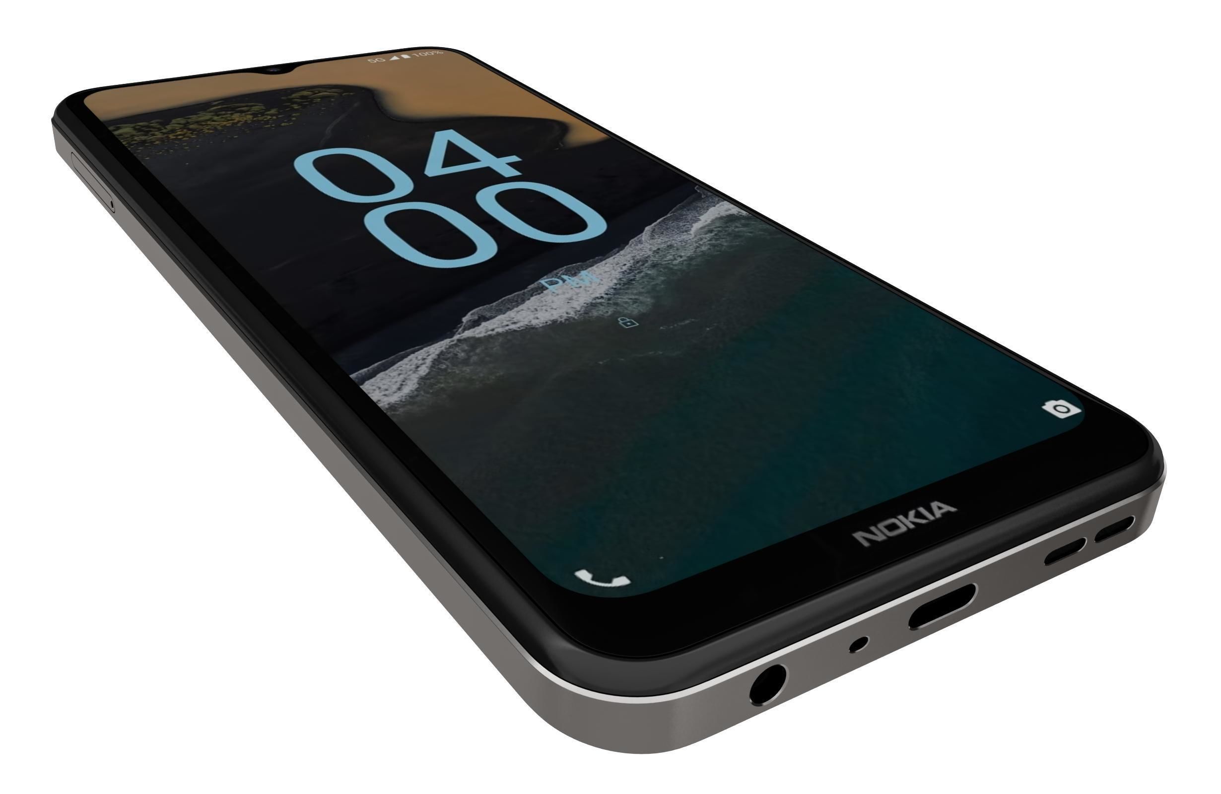 Nokia G400 5G Meteor Grey Low-poly 3D model_12