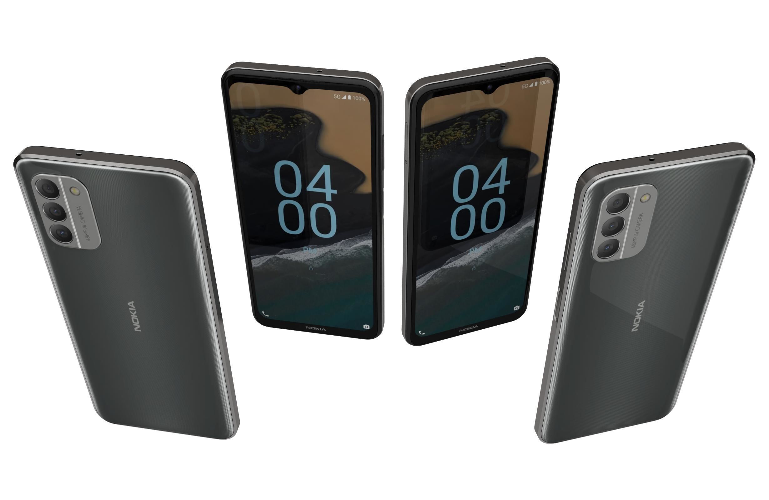 Nokia G400 5G Meteor Grey Low-poly 3D model_4