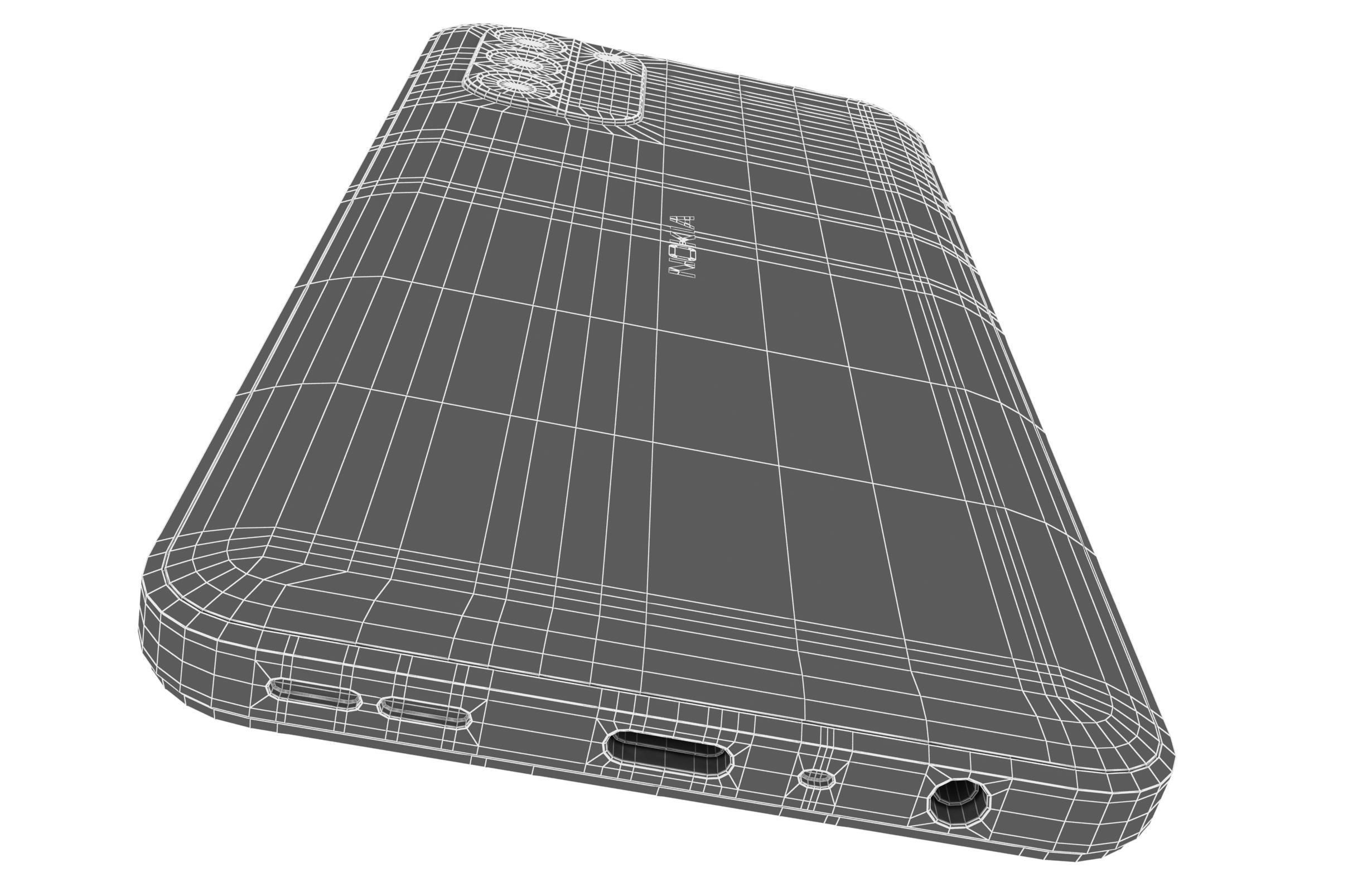 Nokia G400 5G Meteor Grey Low-poly 3D model_21