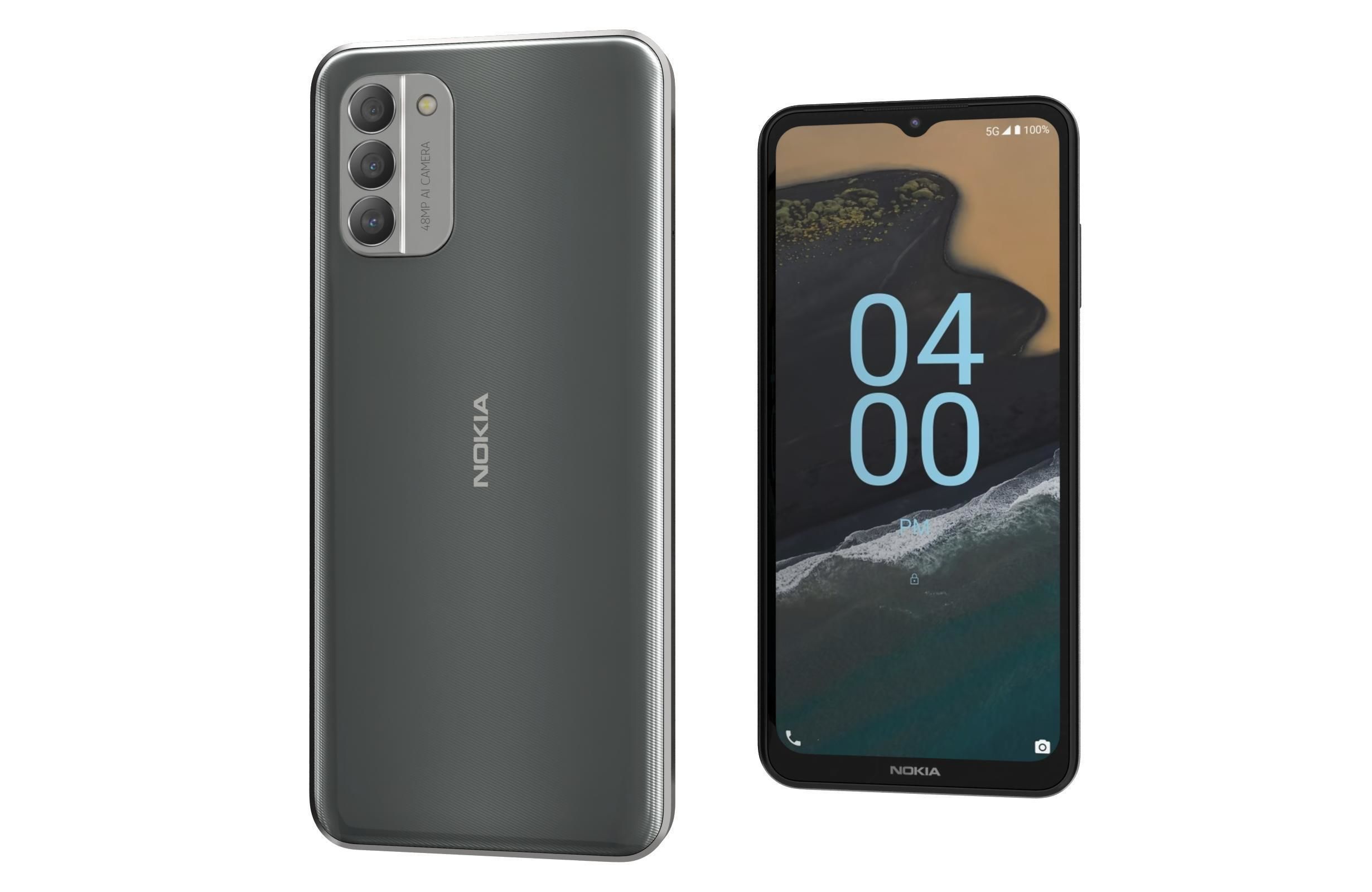 Nokia G400 5G Meteor Grey Low-poly 3D model_7