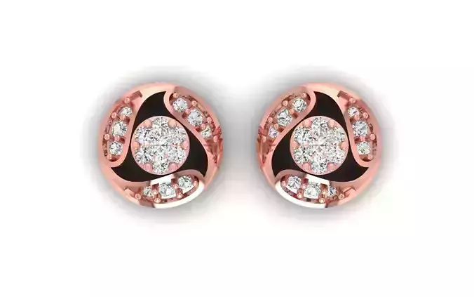 Women Stud Earrings 3dm STL OBJ FBX Renders Details