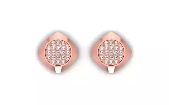 Women Stud Earrings 3dm STL OBJ FBX Renders Details