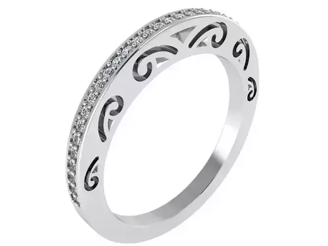 Ornament Diamod ring 1834 3D print model