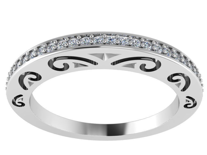 Ornament Diamod ring 1834 3D print model 3D print model_2