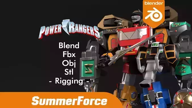 Mega Dragonzord - Power Ranger 3D model