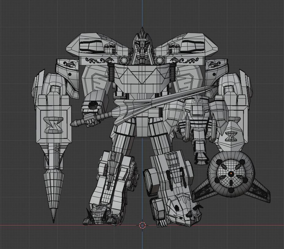 Mega Dragonzord - Power Ranger 3D model_9