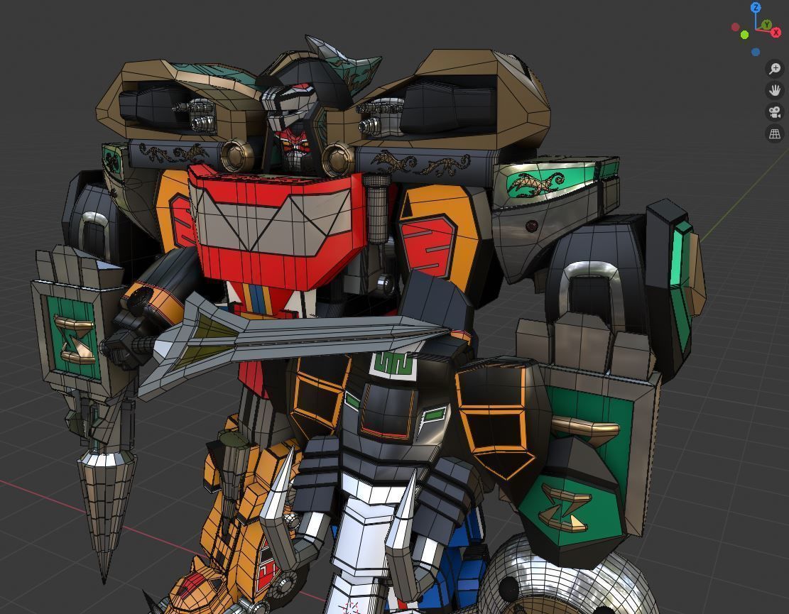 Mega Dragonzord - Power Ranger 3D model_6