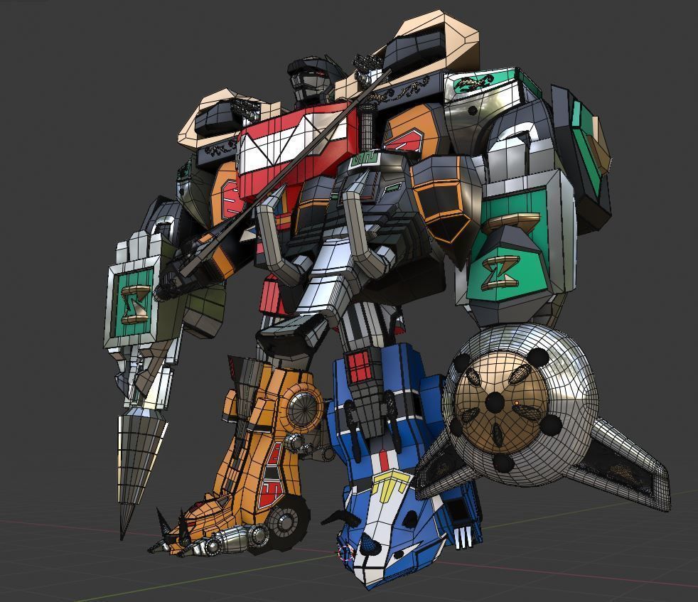 Mega Dragonzord - Power Ranger 3D model_8