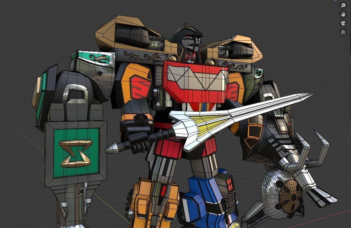 Mega Dragonzord - Power Ranger 3D model_4