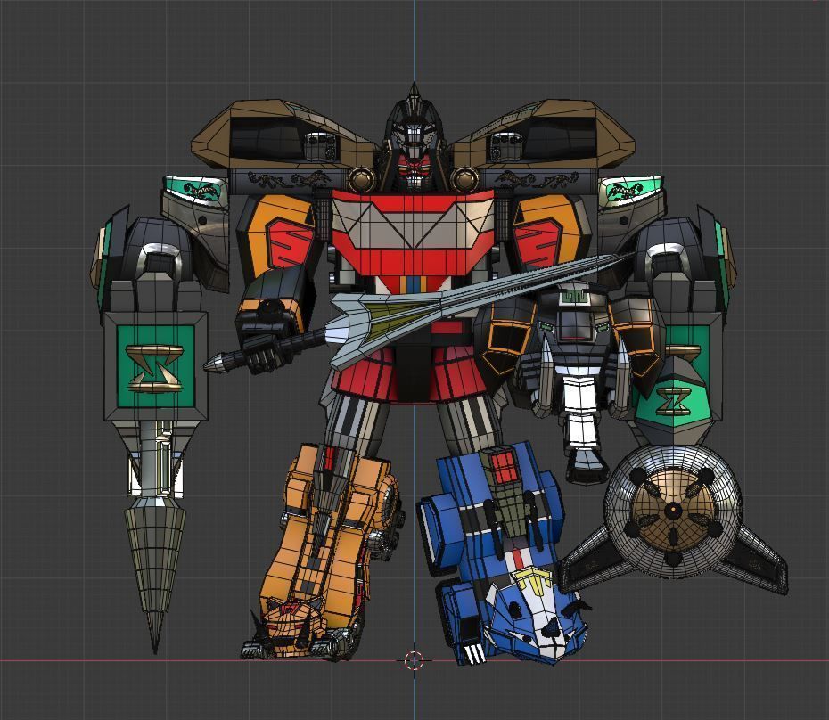 Mega Dragonzord - Power Ranger 3D model_2
