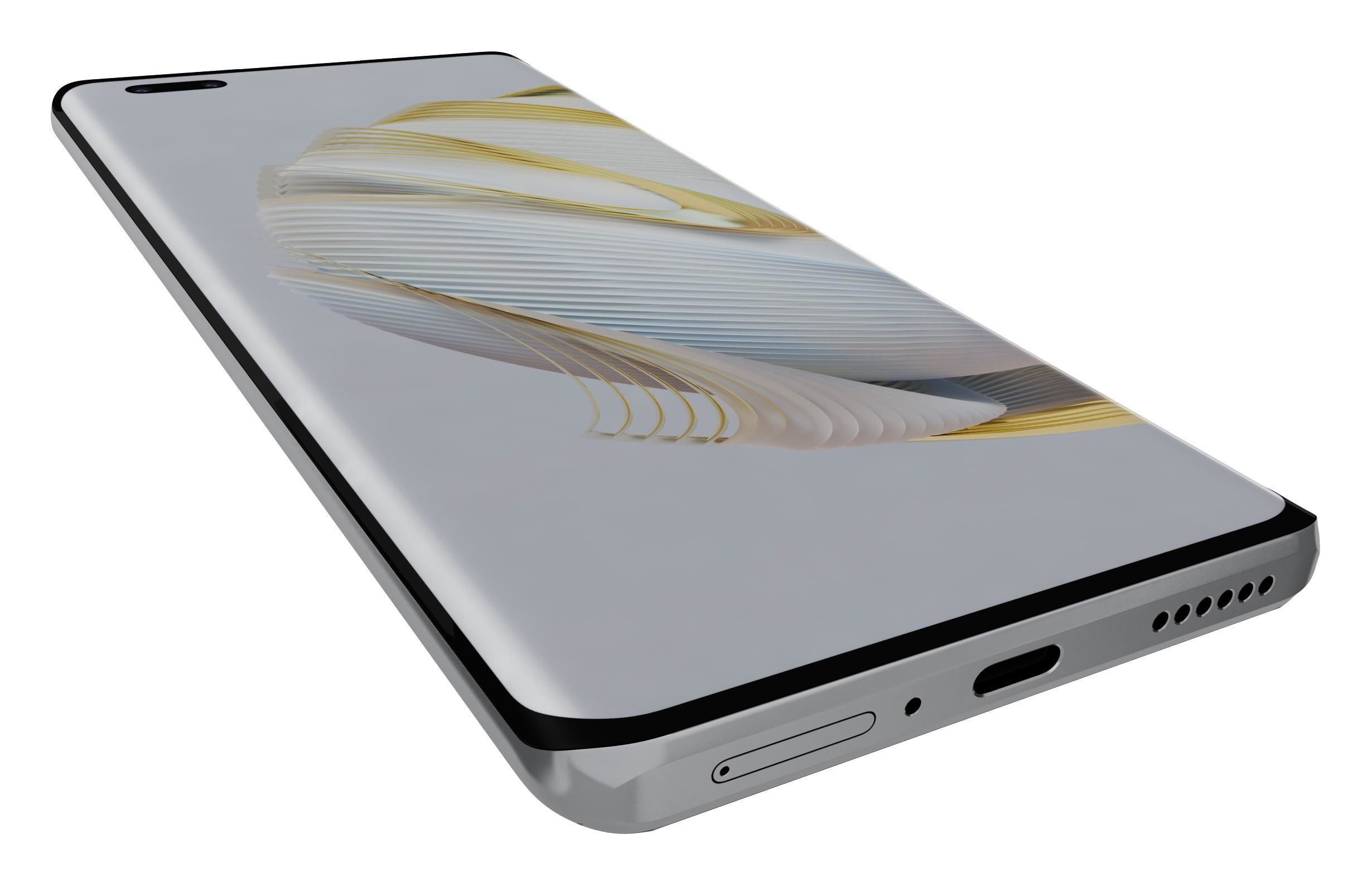 Huawei nova 10 Pro White Low-poly 3D model_12