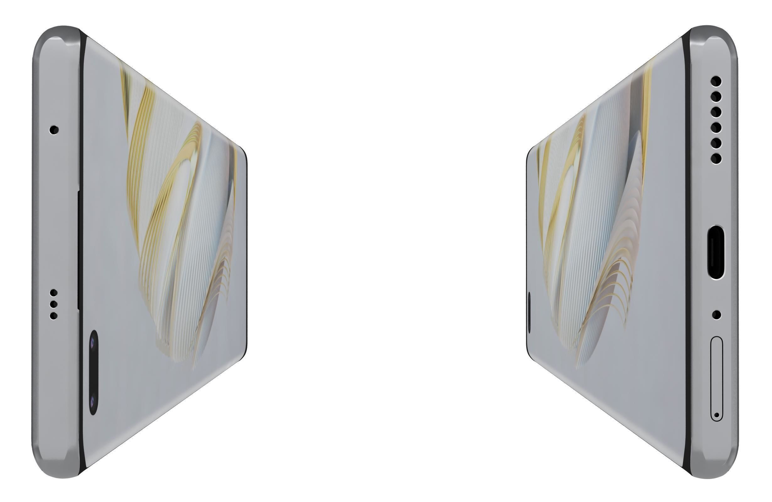 Huawei nova 10 Pro White Low-poly 3D model_9