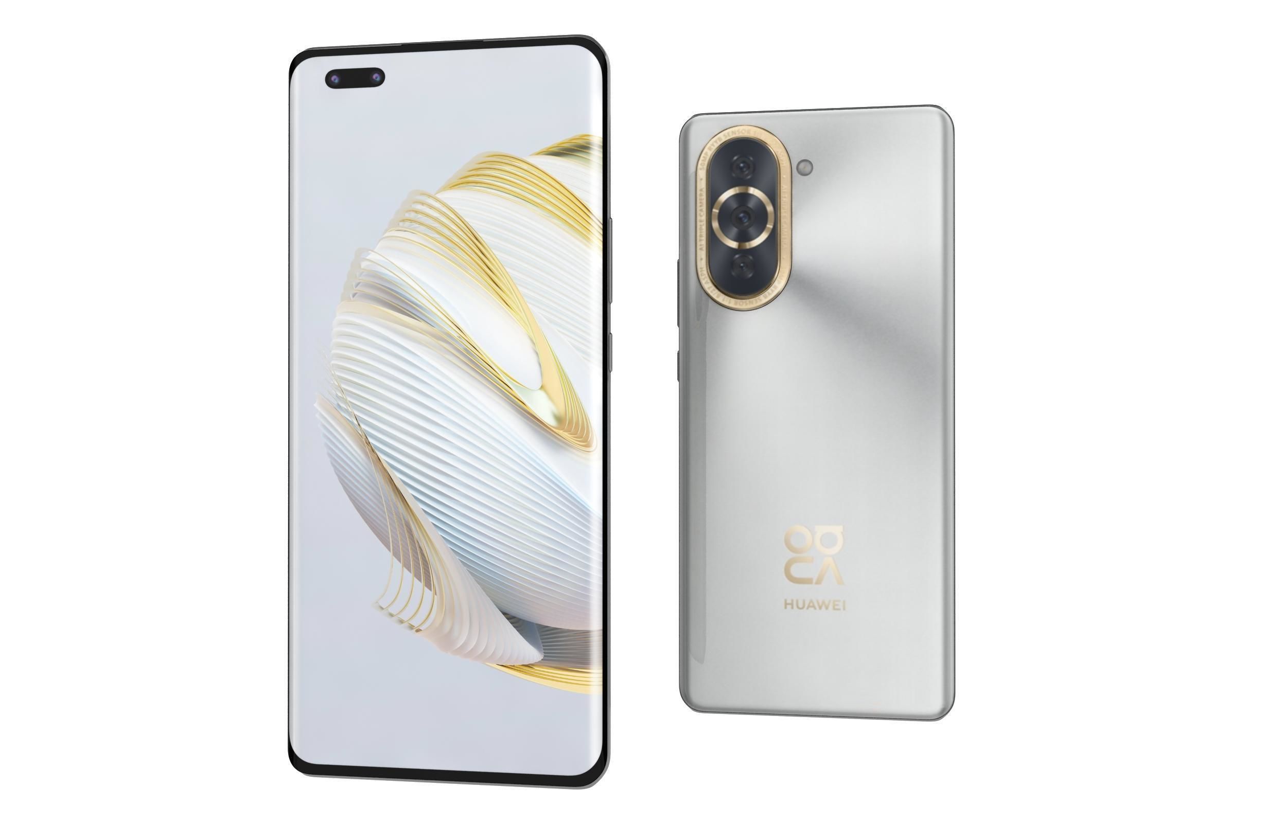 Huawei nova 10 Pro White Low-poly 3D model_6