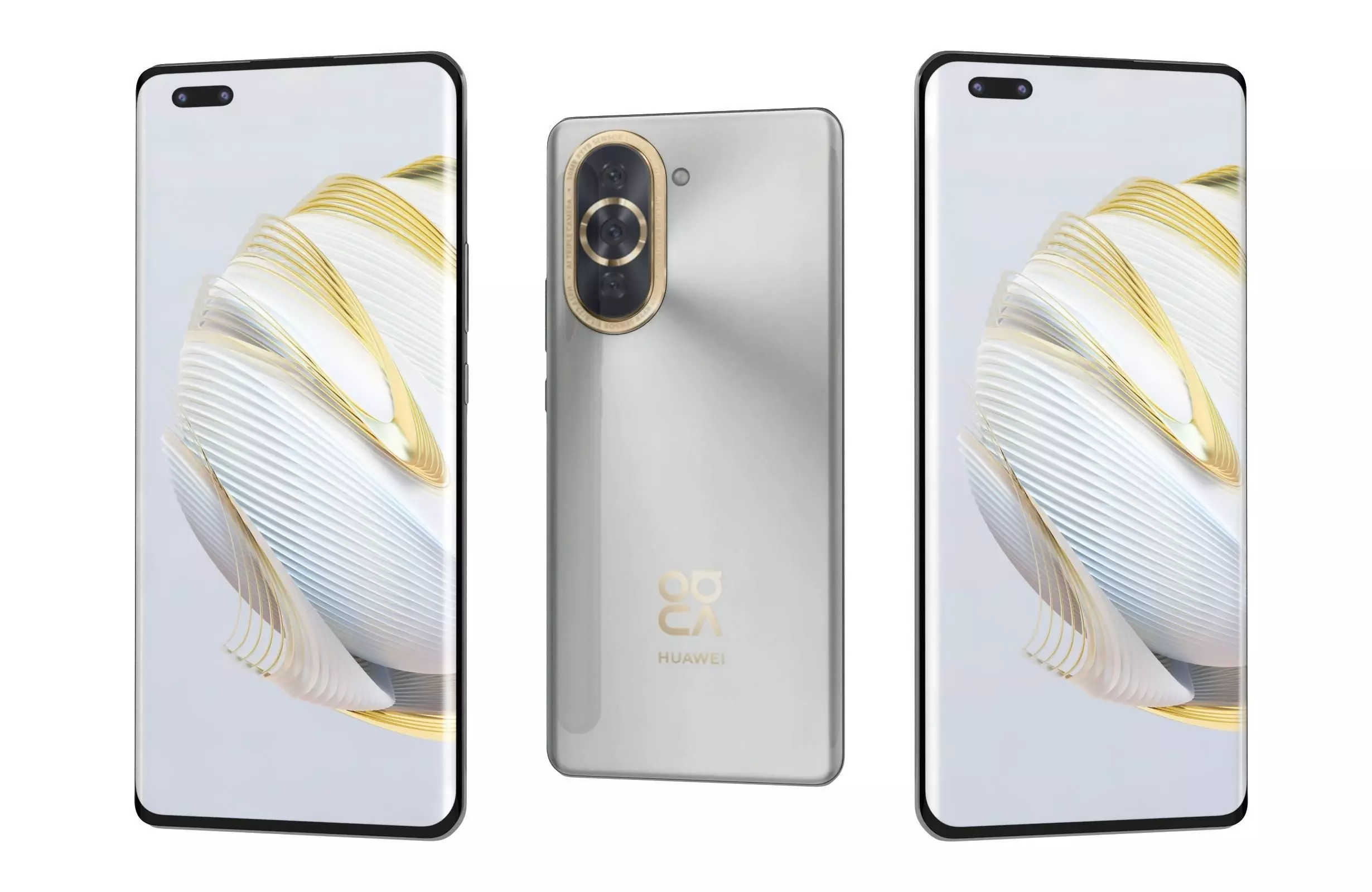 Huawei nova 10 Pro White Low-poly 3D model_0