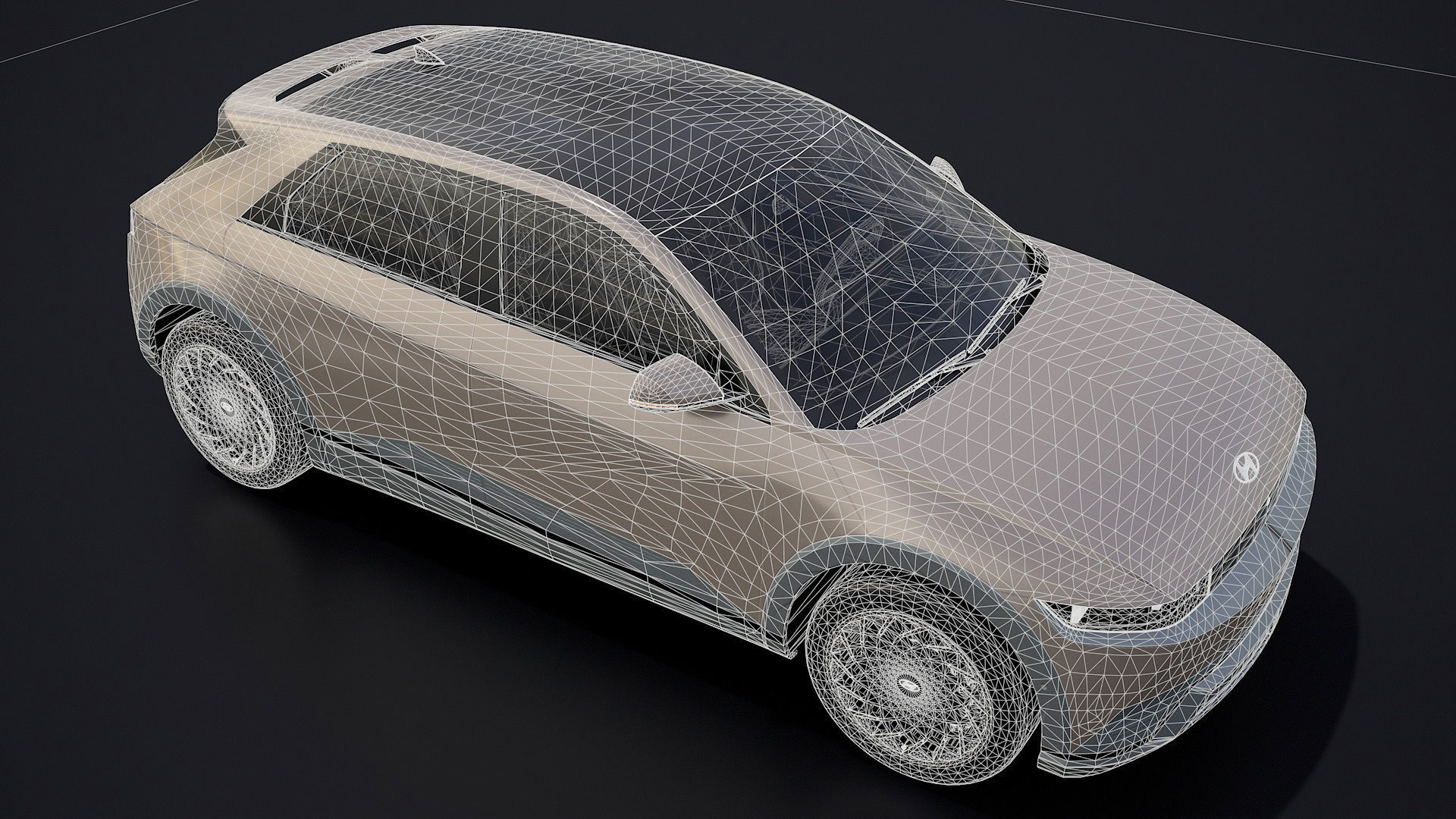 Hyundai Ioniq 5 2022 game ready Low-poly 3D model_26