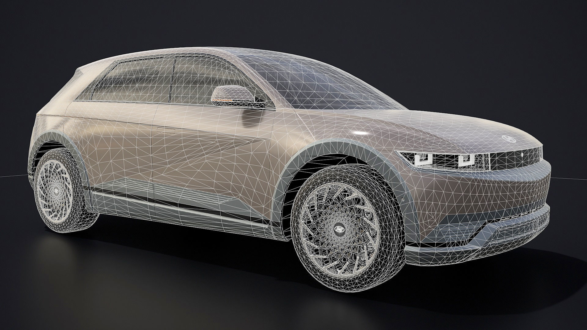 Hyundai Ioniq 5 2022 game ready Low-poly 3D model_23