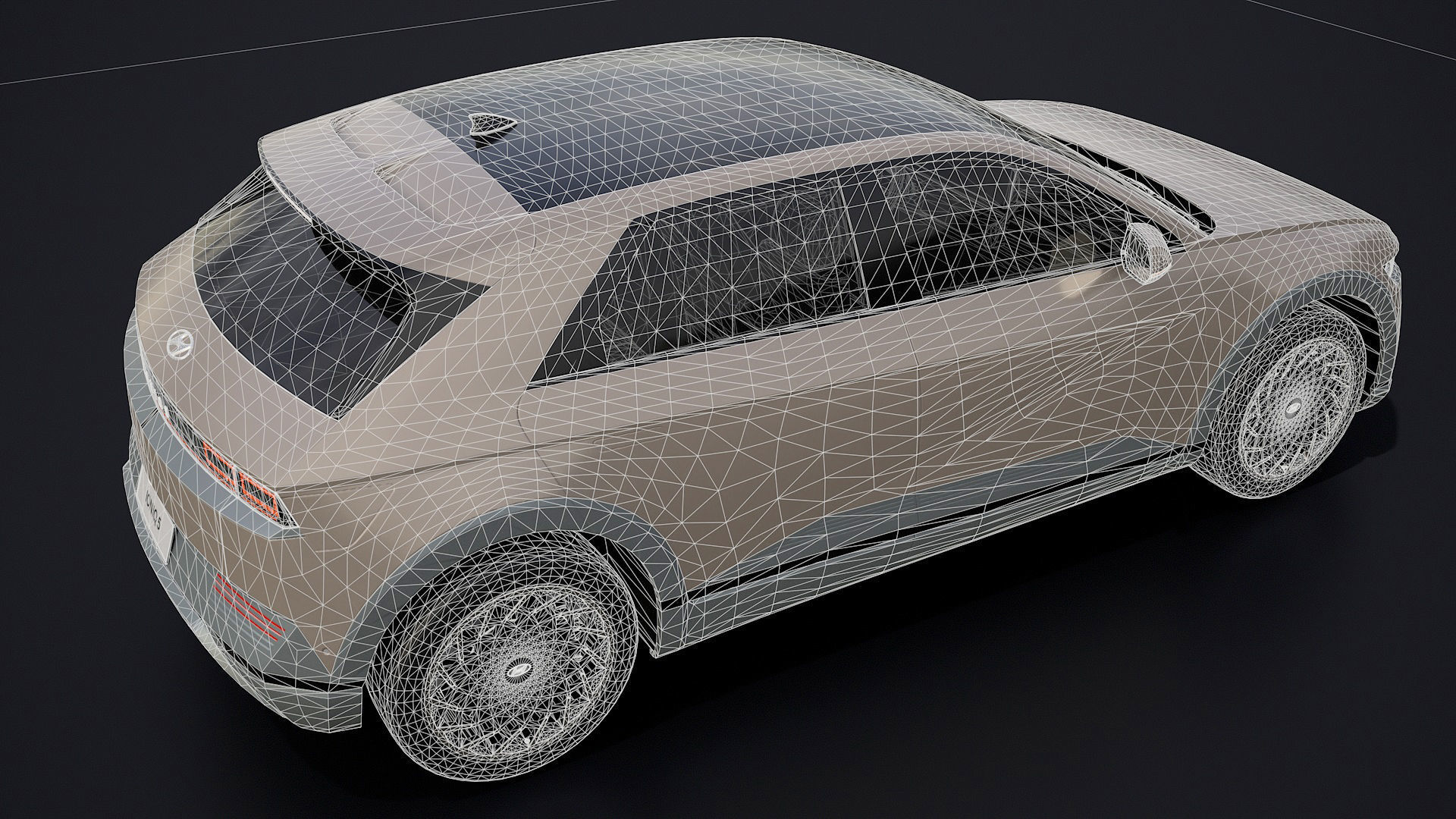 Hyundai Ioniq 5 2022 game ready Low-poly 3D model_25