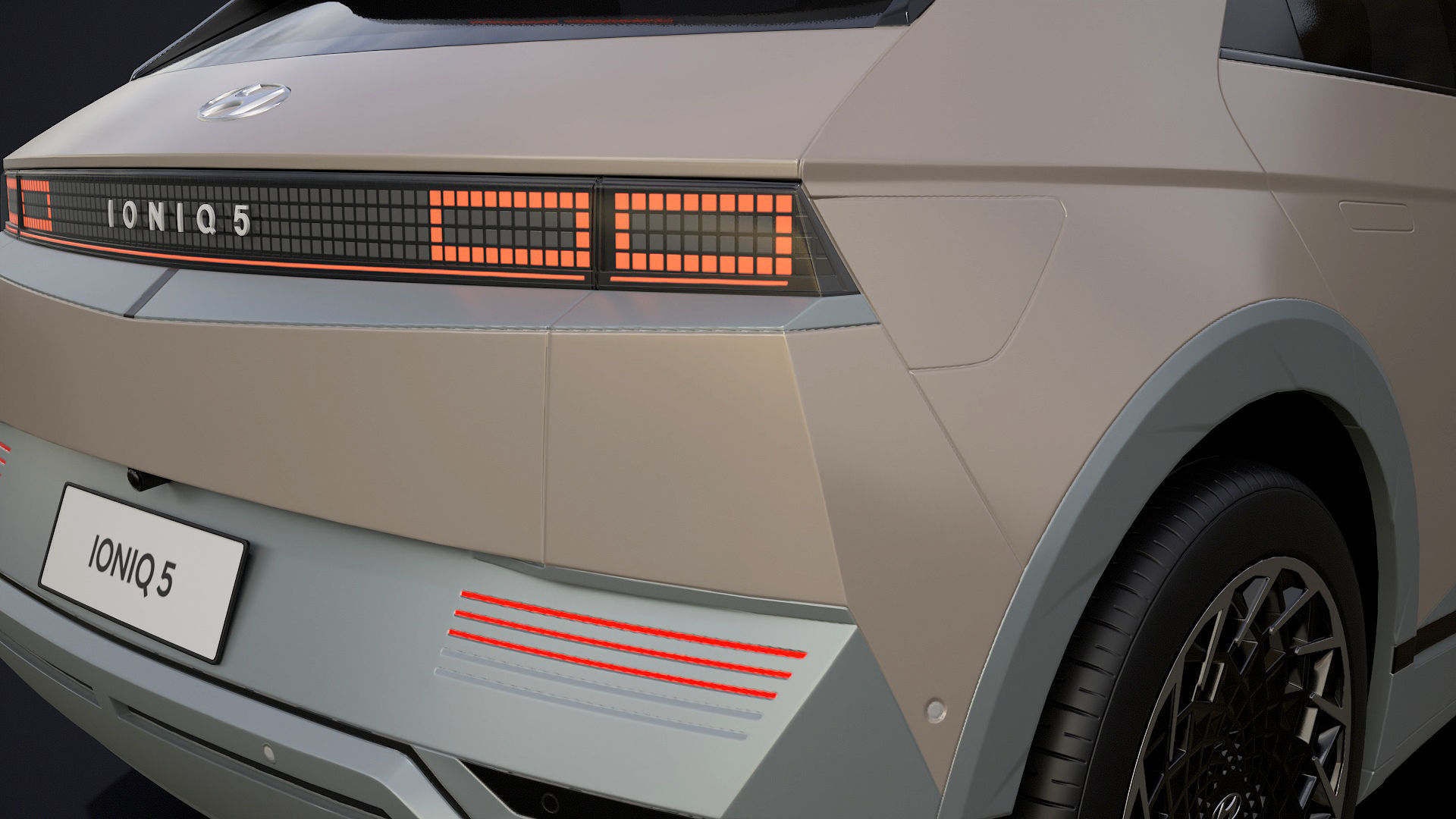 Hyundai Ioniq 5 2022 game ready Low-poly 3D model_19